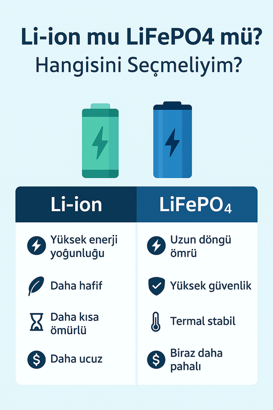 Li-ion mu LiFePO4 mü? Hangisini Seçmeliyim?