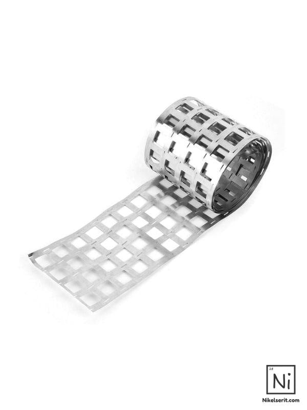5P Nikel Kaplama 18650 Pil Punto Şerit Braketli Paketlere Uygun 0,15 mm Kalınlık 1 Metre Boy