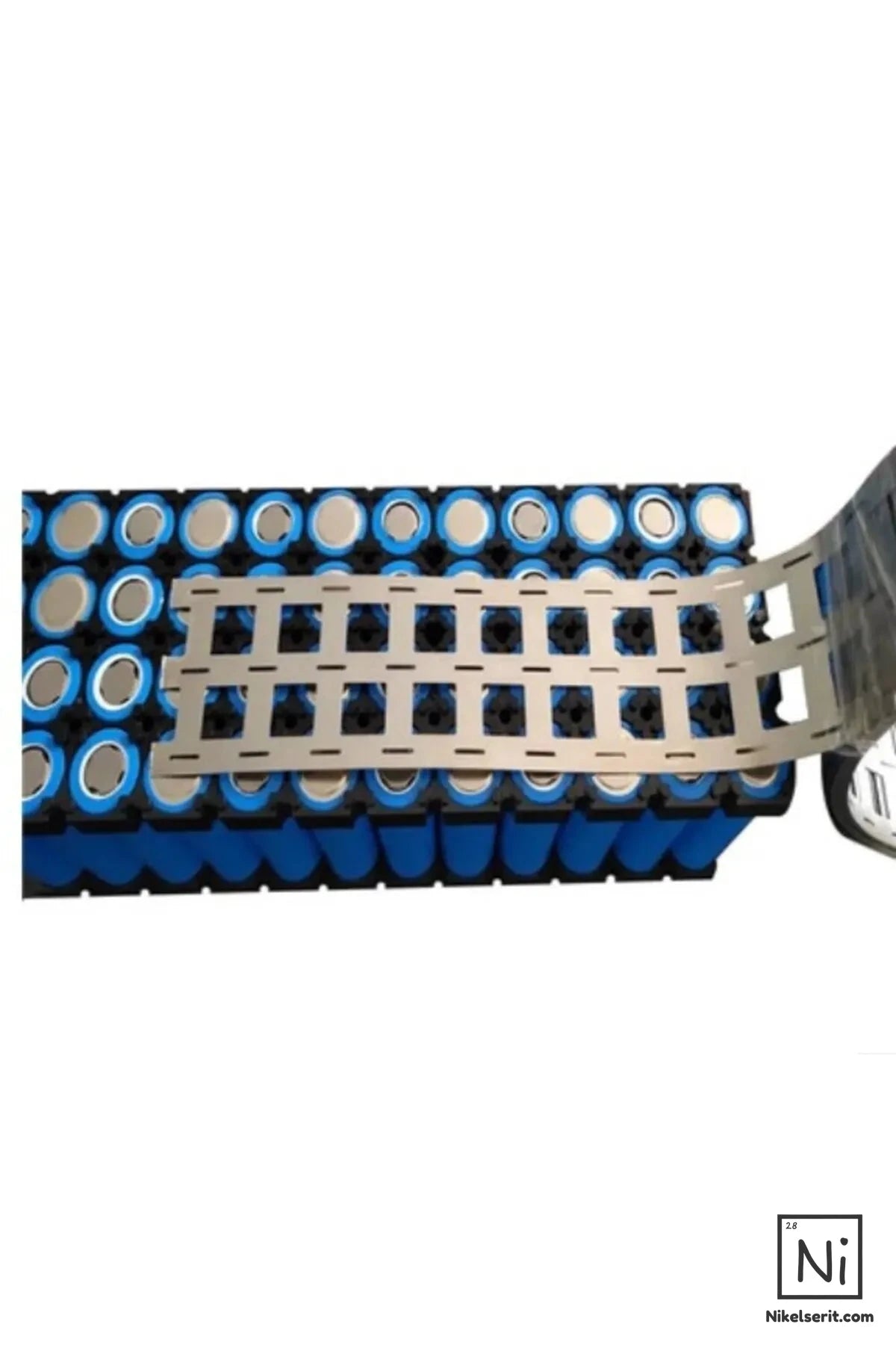 3P Nikel Kaplama 18650 Pil Punto Şerit (47.2x20.2x0.15mm) Braketli Paketlere Uygun 1 Metre Boy
