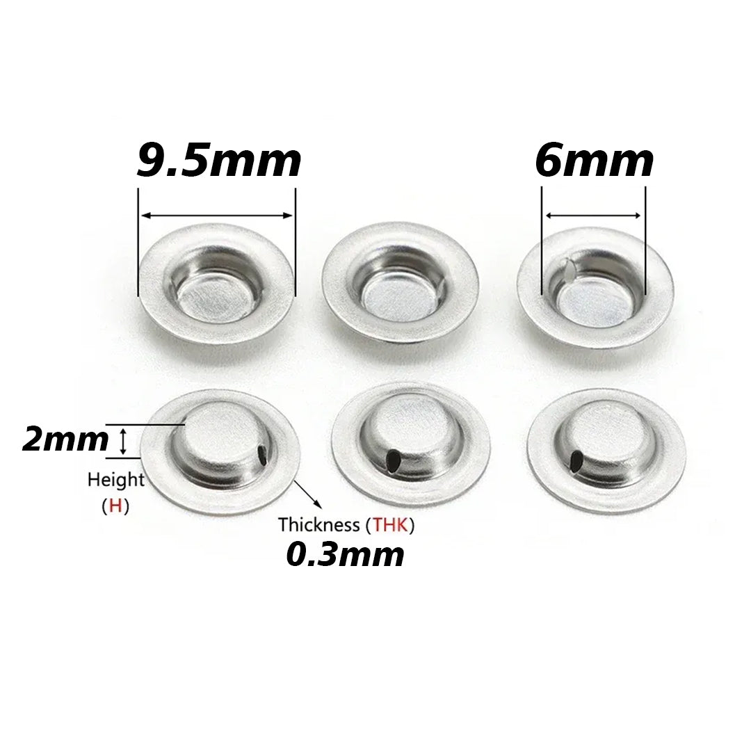 18650 Li-ion Pil 9.5x6.0x2.0x0.3mm Pozitif Kutup Başı (50'Lİ PAKET)