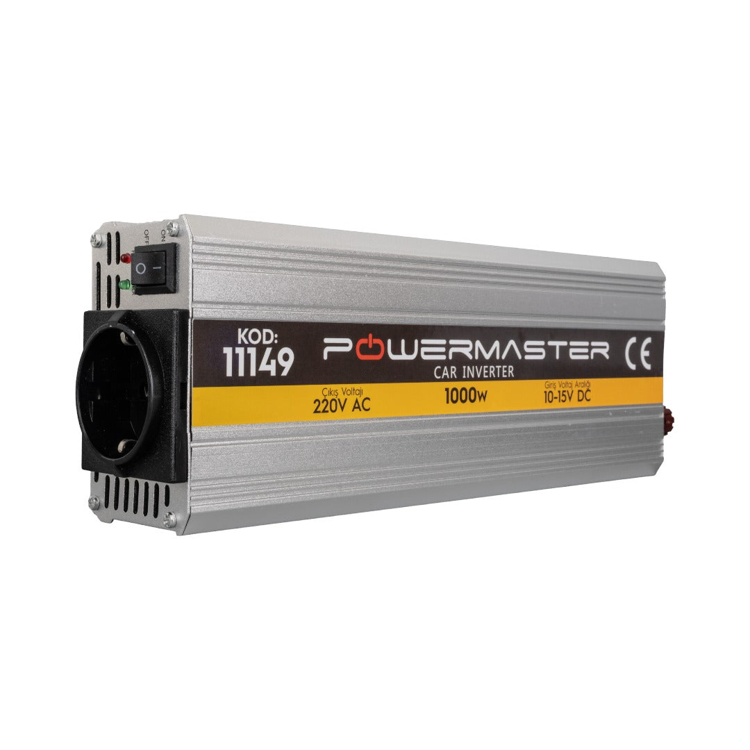 Powermaster 12 VOLT - 1000 Watt Modifiye Sinüs Inverter (10-15V ARASI-220V AC)