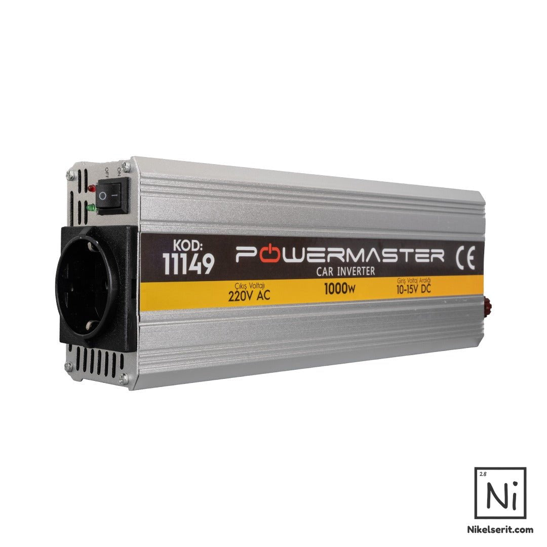 Powermaster 12 VOLT - 1000 Watt Modifiye Sinüs Inverter (10-15V ARASI-220V AC)