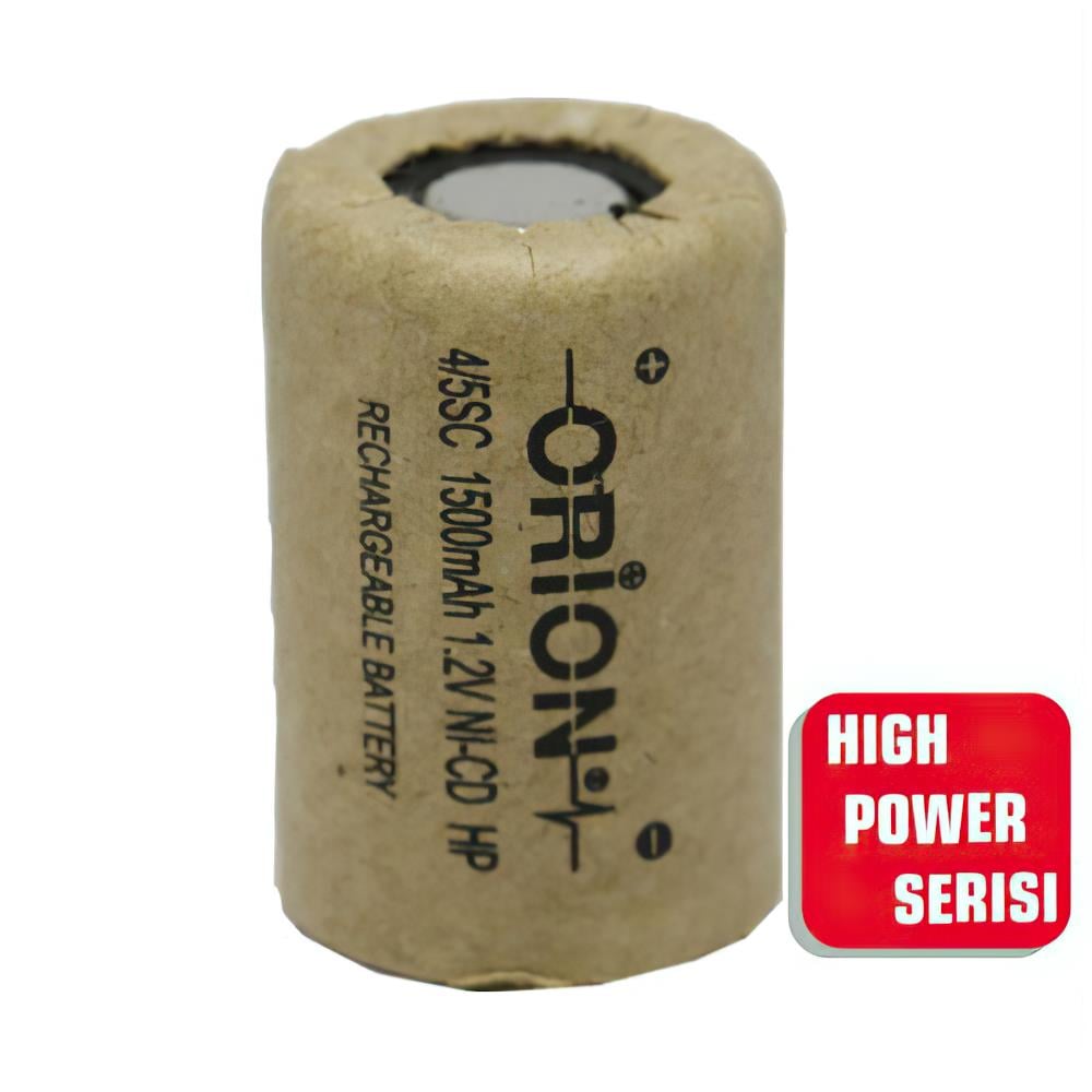 Orion 1.2V Ni-Cd 4/5SC 1500 mAh 10C Pil High Power Serisi
