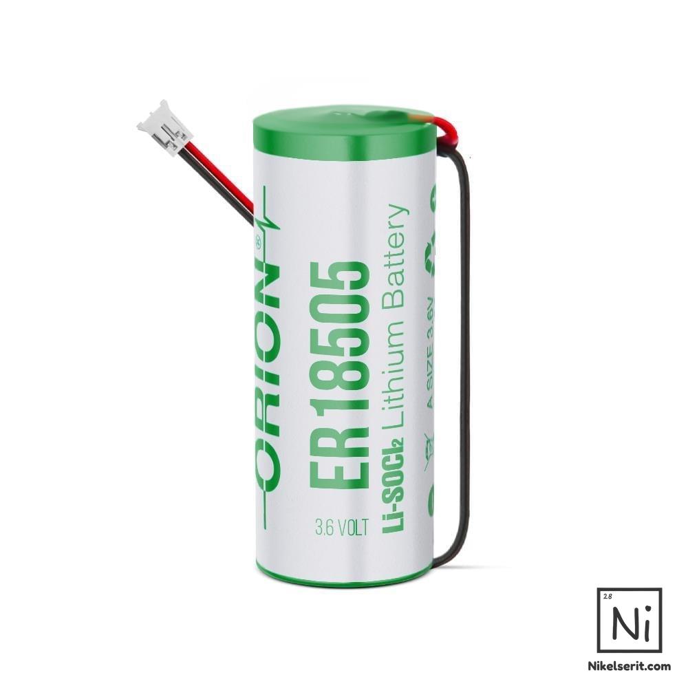 Orion ER 18505 H 3.6V 4100 mAh + 15 CM JST PH-2 Soketli