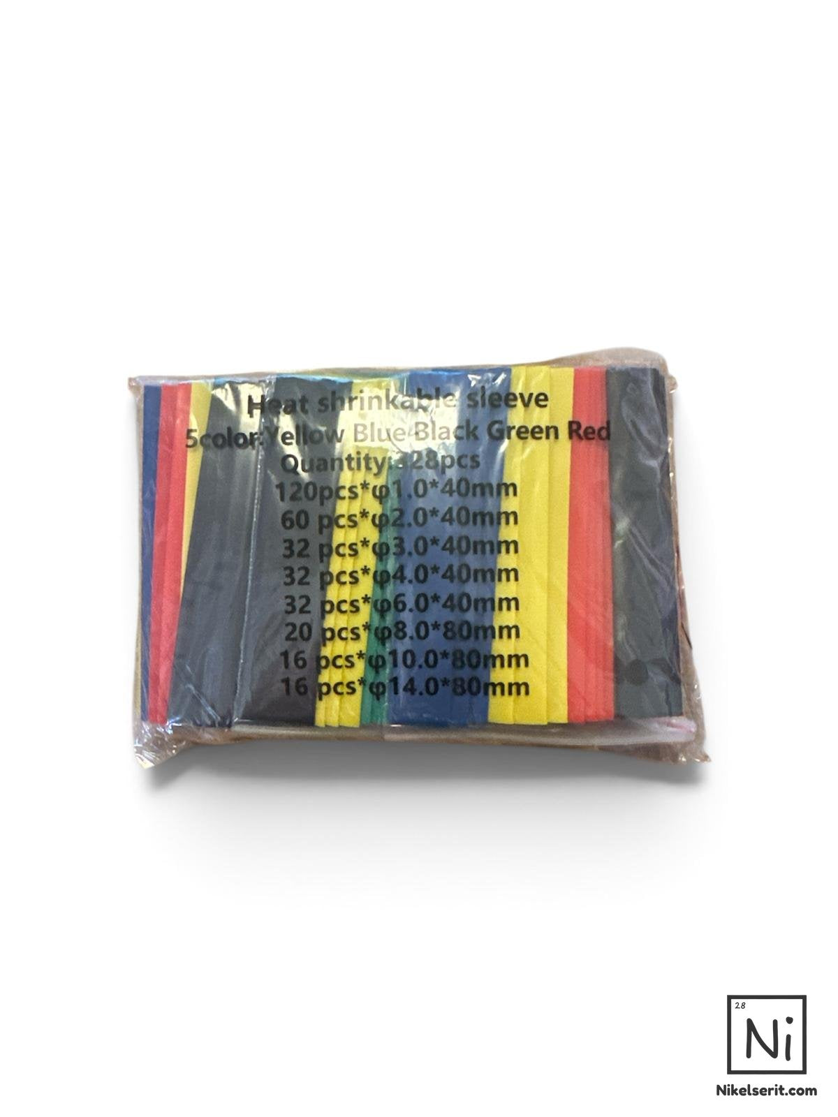 Isıyla Daralan Makaron Seti - 328 Adet, 8 Boy Set