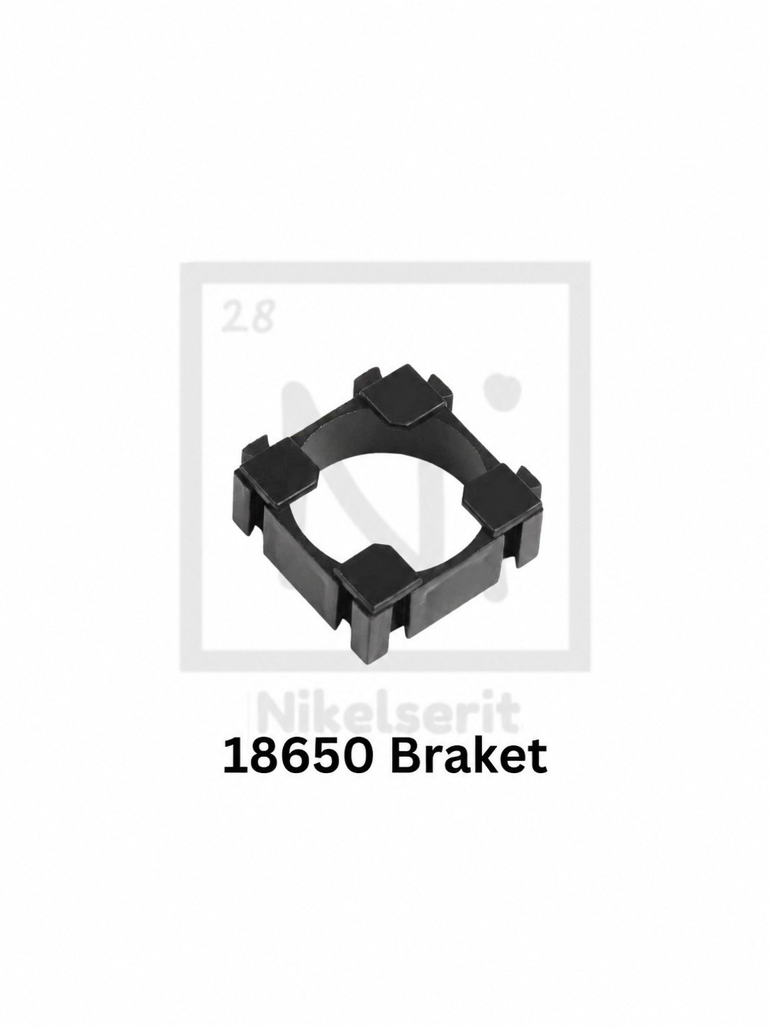 18650 pil için siyah tekli modüler pil tutucu braket