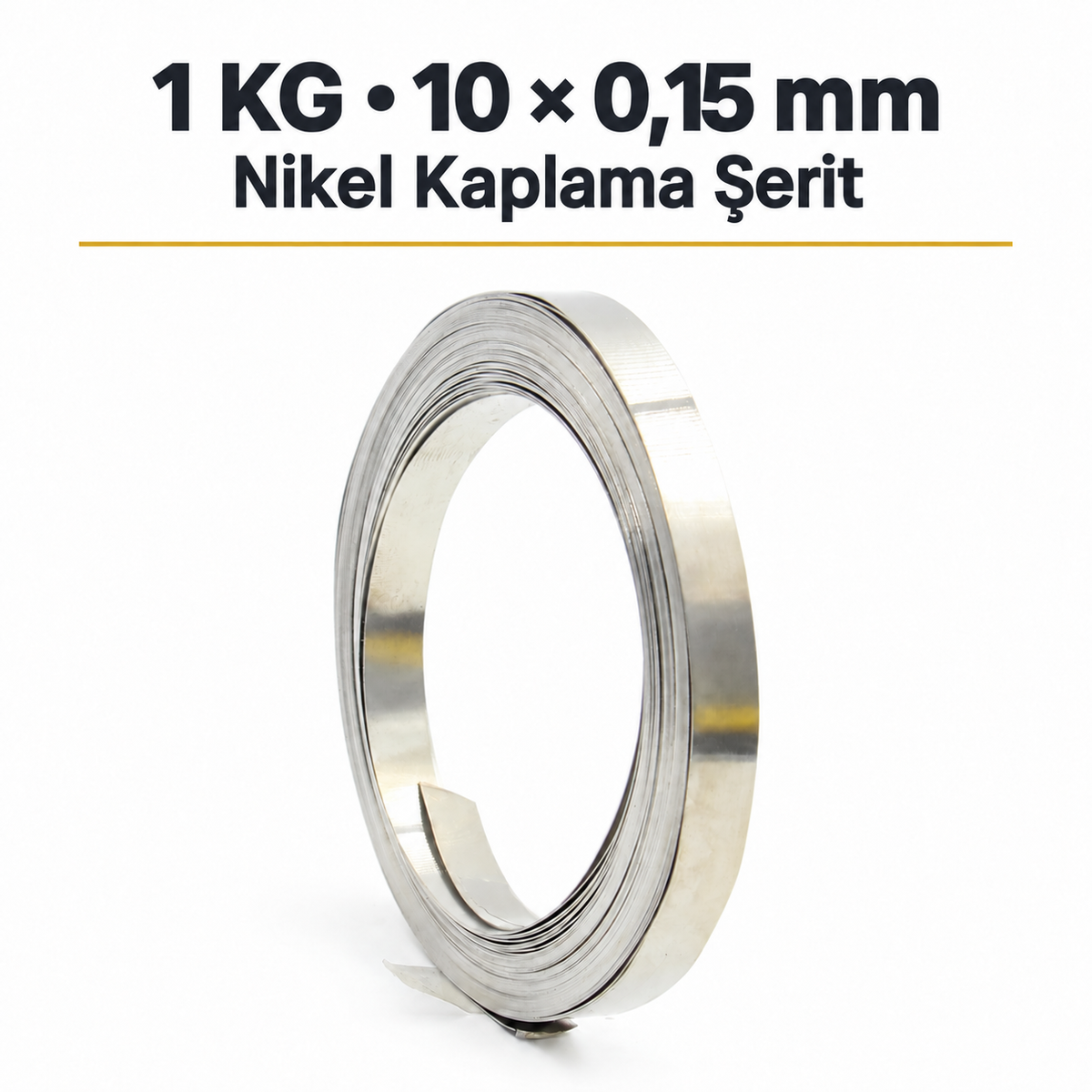 1 KG 10 × 0,15 mm Nikel Kaplama Şerit