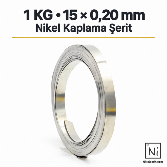 1 KG 15 × 0,20 mm Nikel Kaplama Şerit