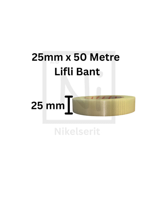Artetape Lifli Bant - 25 mm x 50 Metre (Enine ve Boyuna Lifli)