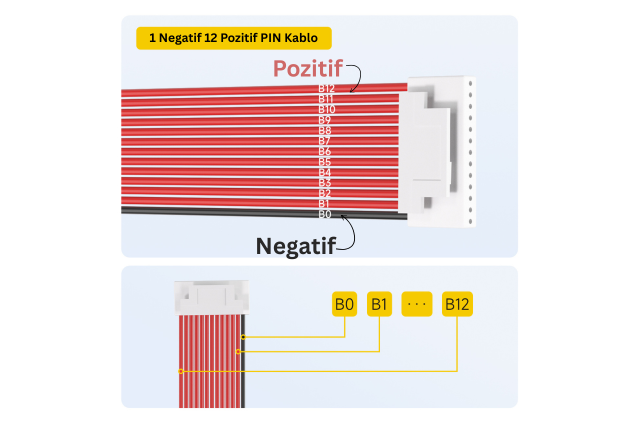 DALY 12S 36V 60A LiFePO4 Batarya BMS
