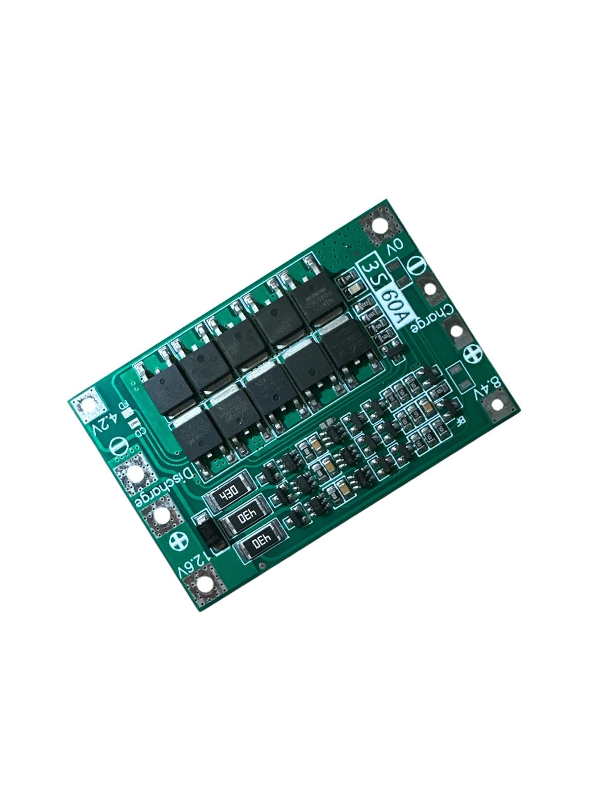 3S 60A (12.6V) BMS Balanslı Li-ion Pil Şarj Koruma Devresi
