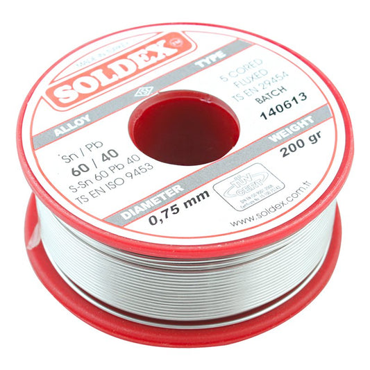 SOLDEX 0.75MM 200 Gram Lehim Teli SN60 PB40