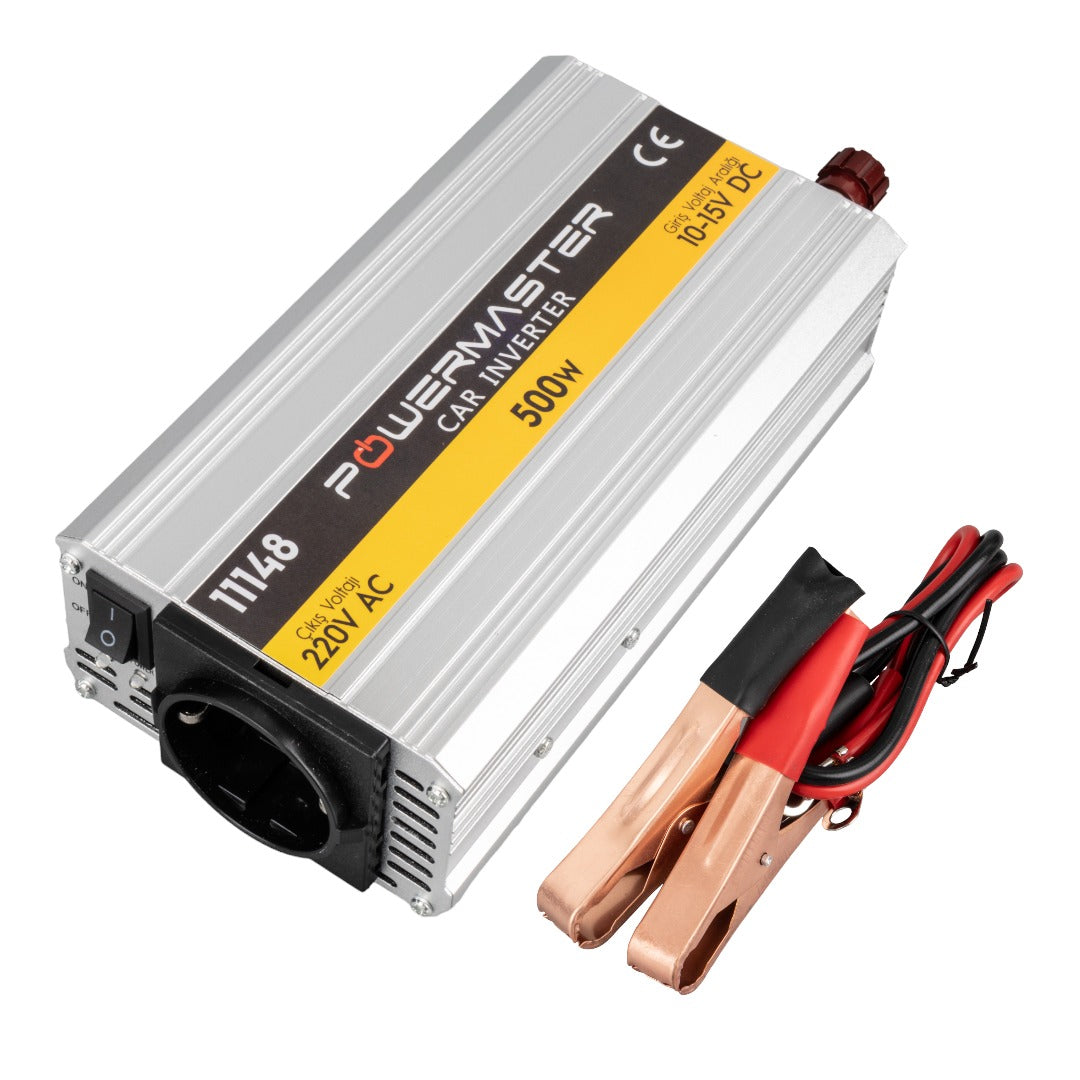 Powermaster 12 VOLT - 500 Watt Modifiye Sinüs Inverter (10-15V ARASI-220V AC)