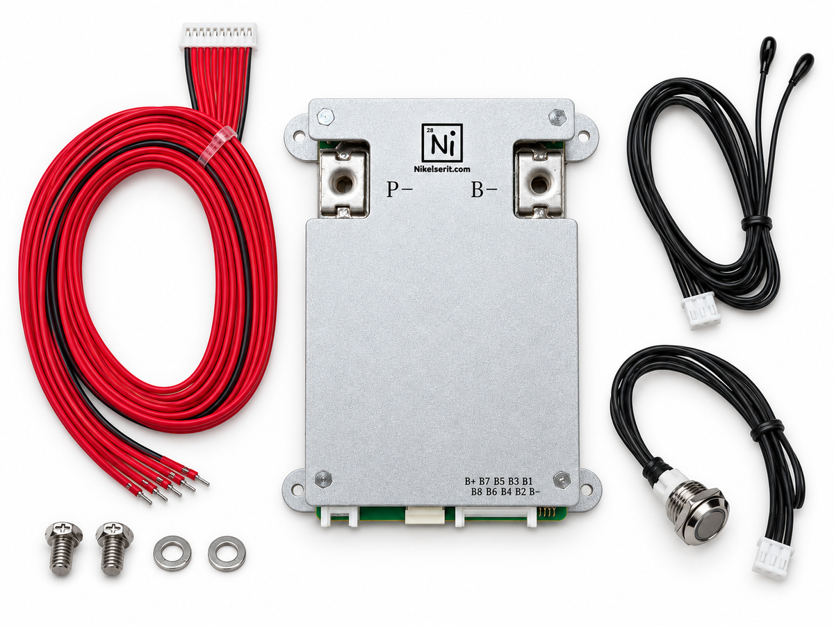 JK BD4A8S4P Smart BMS ve bağlantı aksesuarları – Nikelserit.com