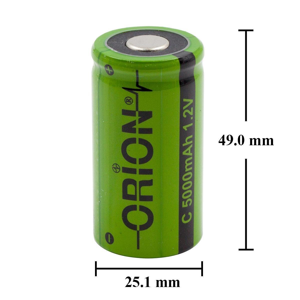 Orion 1.2V Ni-MH C 5000 mAh 1C Pil
