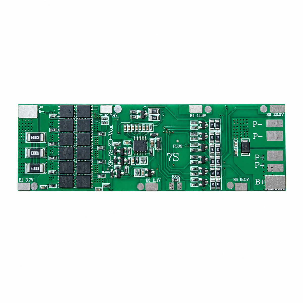 XR 7S 30A Li-ion BMS – 70A Anlık – beyaz arka plan ürün fotoğrafı